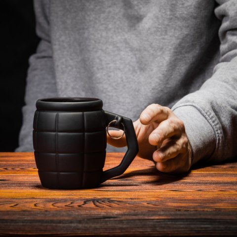 Kubek Granat Czarny 450ml dla niego chłopaka męża