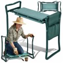 KLĘCZNIK OGRODOWY TABORET SKŁADANY KRZESŁO STOŁEK DO OGRODU 3w1 przybornik