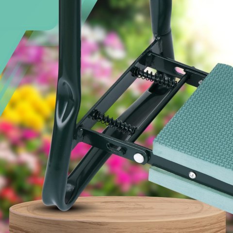 KLĘCZNIK OGRODOWY TABORET SKŁADANY KRZESŁO STOŁEK DO OGRODU 3w1 przybornik