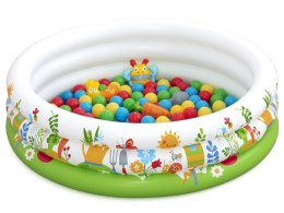 Bestway Suchy basen z kulkami KWIATOWY 102x25cm + 50 piłek i zabawki 52466