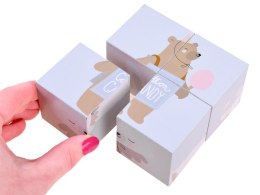 Drewniane Klocki puzzle zwierzątka obrazki ZA4114