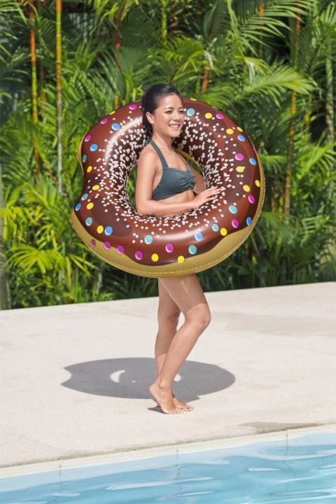 Duże kółko do pływania dla dzieci Donut Brązowy BESTWAY 107cm Winyl