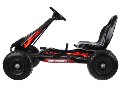 Duży gokart na pedały regulowane siedzisko pompowane koła SP0839