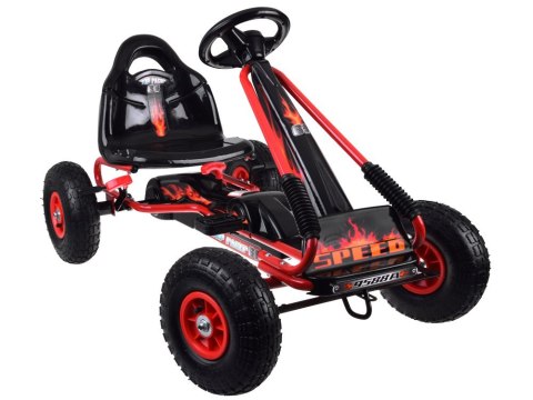 Duży gokart na pedały regulowane siedzisko pompowane koła SP0839