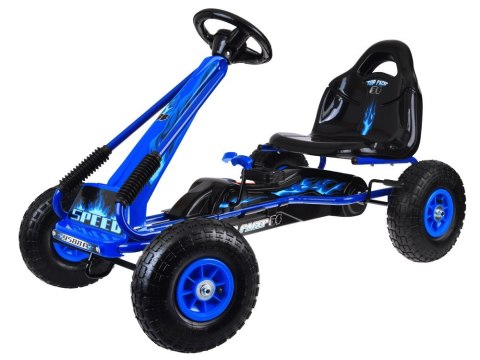 Duży gokart na pedały regulowane siedzisko pompowane koła SP0839