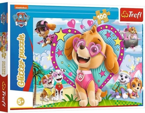 Puzzle 100 Glitter W blasku Skye TREFL