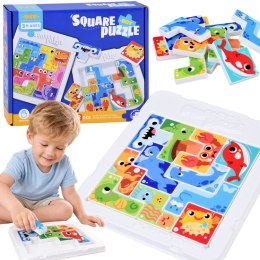 Tetris Układanka Łamigłówka Puzzle Morskie Zwierzątka 12 ele ZA6136