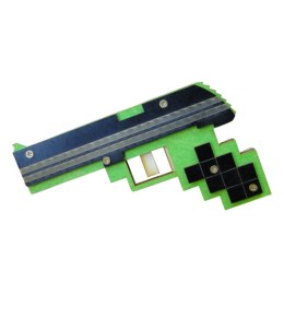 Drewniany pistolet Minecraft na gumki 20 x 11cm P1144W1