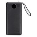 Powerbank Veger C10 (W1116) 10000 mAh z wbudowanymi kablami Micro USB / Typ C / Lightning czarny