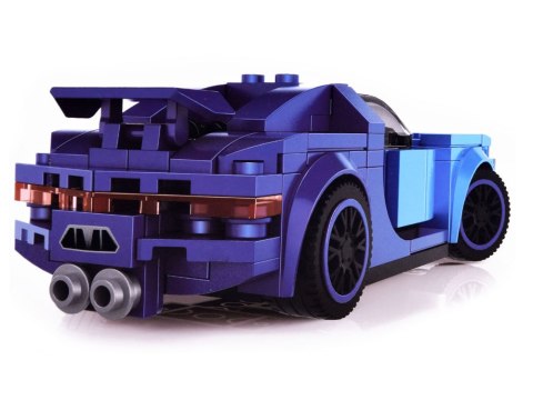 Klocki techniczne sportowe auto NIEBIESKIE 139-elementów + naklejki ZA4288