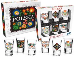 Kpl.6 kieliszków 35ml POLSKA FOLK POLAND