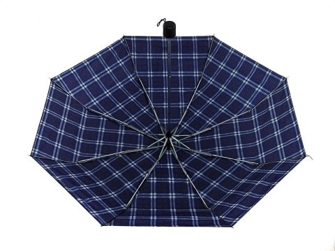 Parasolka ręcznie składana w kratę dł. po złożeniu 24cm mix kolorów