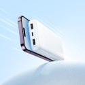 Powerbank Hoco 10000 mAh 2A z czterema wbudowanymi kablami USB A + USB C+ Lightning + Micro USB J163 biały