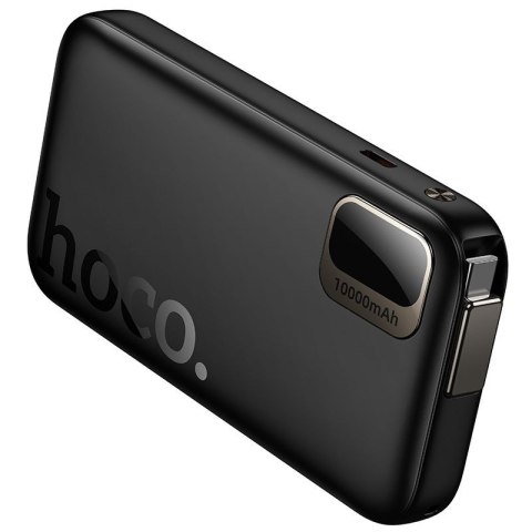 Powerbank Hoco 10000 mAh QC PD 20W ze zwijanym kablem USB C Q51 czarny