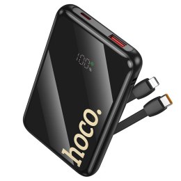 Powerbank Hoco 10000 mAh QC PD 22,5W z wbudowanymi kablami USB C + Lightning Q37 czarny