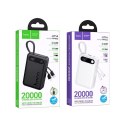 Powerbank Hoco 20000 mAh QC PD 2A 22,5W z wbudowanymi kablami USB C + Lightning J171A biały