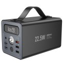 Powerbank Hoco 60000 mAh QC PD 3A 22,5W DC12V z wbudowaną latarką J138 czarny