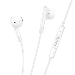 Słuchawki przewodowe douszne USB C Hoco M93 białe