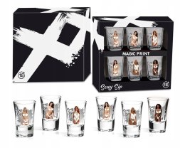 Kieliszki do wódki Sexy Sip rozbierane Kobiety 35ml 6 szt.