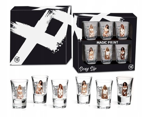 Kieliszki do wódki Sexy Sip rozbierane Kobiety 35ml 6 szt.