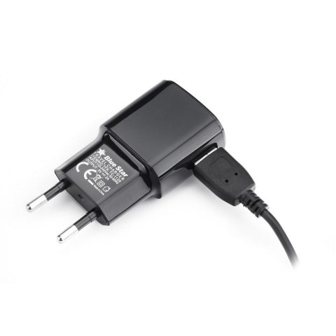 Ładowarka sieciowa do telefonu Blue Star USB A 2A 10W + kabel USB A do Micro USB TFK-TC-1100B czarna