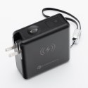 Wielofunkcyjna ładowarka Forcell F-Energy 6w1 USB A + USB C PD 45W + power bank 15000 mAh + ładowanie bezprzewodowe 15W czarna