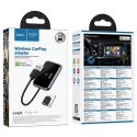 Bezprzewodowy adapter CarPlay Hoco USB A / USB C HU1 czarny