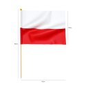 Flaga Polski z trzonkiem 30 x 45 cm