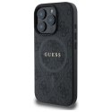 GUESS futerał do IPHONE 16 Pro Max kompatybilny z MagSafe GUHMP16XG4GFRK (PU 4G Ring Classic Logo) czarny