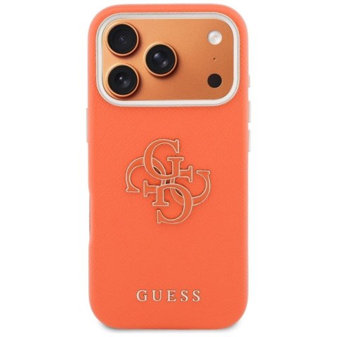 GUESS futerał do IPHONE 17 Pro GUHCP17L5PS4RGGO (PU FW Resin Logo) pomarańczowy