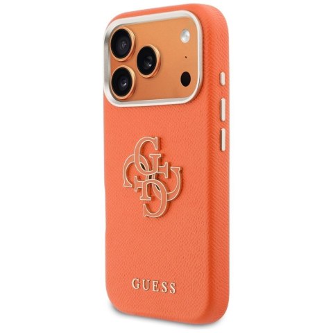 GUESS futerał do IPHONE 17 Pro Max GUHCP17X5PS4RGGO (PU FW Resin Logo) pomarańczowy