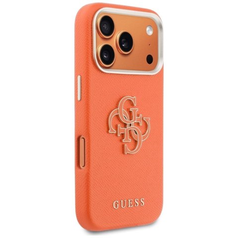 GUESS futerał do IPHONE 17 Pro Max GUHCP17X5PS4RGGO (PU FW Resin Logo) pomarańczowy