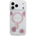 GUESS futerał do IPHONE 17 Pro Max kompatybilny z MagSafe GUHMP17XRBFGFGMP (Resin Flowers and Glitter) różowy