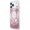 GUESS futerał do IPHONE 17 Pro Max kompatybilny z MagSafe GUHMP17XRGRGEP (Resin Bottom Glitter) różowy