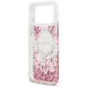 GUESS futerał do IPHONE 17 Pro Max kompatybilny z MagSafe GUHMP17XRGRGEP (Resin Bottom Glitter) różowy