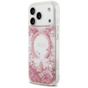 GUESS futerał do IPHONE 17 Pro kompatybilny z MagSafe GUHMP17LRGRGEP (Resin Bottom Glitter) różowy