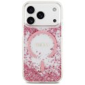 GUESS futerał do IPHONE 17 Pro kompatybilny z MagSafe GUHMP17LRGRGEP (Resin Bottom Glitter) różowy