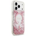 GUESS futerał do IPHONE 17 Pro kompatybilny z MagSafe GUHMP17LRGRGEP (Resin Bottom Glitter) różowy