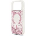 GUESS futerał do IPHONE 17 Pro kompatybilny z MagSafe GUHMP17LRGRGEP (Resin Bottom Glitter) różowy