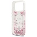 GUESS futerał do IPHONE 17 Pro kompatybilny z MagSafe GUHMP17LRGRGEP (Resin Bottom Glitter) różowy