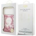 GUESS futerał do IPHONE 17 Pro kompatybilny z MagSafe GUHMP17LRGRGEP (Resin Bottom Glitter) różowy