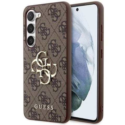 GUESS futerał do SAMSUNG S24 GUHCS24S4GMGBR (Leather 4G Metal Logo) brązowy