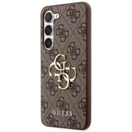 GUESS futerał do SAMSUNG S24 GUHCS24S4GMGBR (Leather 4G Metal Logo) brązowy