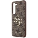 GUESS futerał do SAMSUNG S24 GUHCS24S4GMGBR (Leather 4G Metal Logo) brązowy