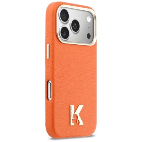 KARL LAGERFELD futerał do IPHONE 17 Pro Max kompatybilny z MagSafe KLHMP17X5PGFKHGO (PU FW W/ KHead Logo) pomarańczowy
