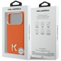 KARL LAGERFELD futerał do IPHONE 17 Pro Max kompatybilny z MagSafe KLHMP17X5PGFKHGO (PU FW W/ KHead Logo) pomarańczowy