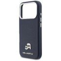KARL LAGERFELD futerał do IPHONE 17 Pro Max kompatybilny z MagSafe KLHMP17X6PFKCLB (PU FW W/ K&C Head Pin) niebieski