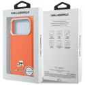 KARL LAGERFELD futerał do IPHONE 17 Pro Max kompatybilny z MagSafe KLHMP17X6PFKCLO (PU FW W/ K&C Head Pin) pomarańczowy