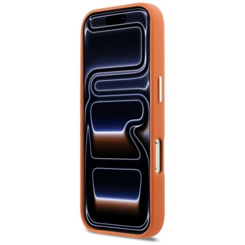 KARL LAGERFELD futerał do IPHONE 17 Pro kompatybilny z MagSafe KLHMP17L5PGFKHGO (PU FW W/ KHead Logo) pomarańczowy
