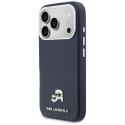 KARL LAGERFELD futerał do IPHONE 17 Pro kompatybilny z MagSafe KLHMP17L6PFKCLB (PU FW W/ K&C Head Pin) niebieski